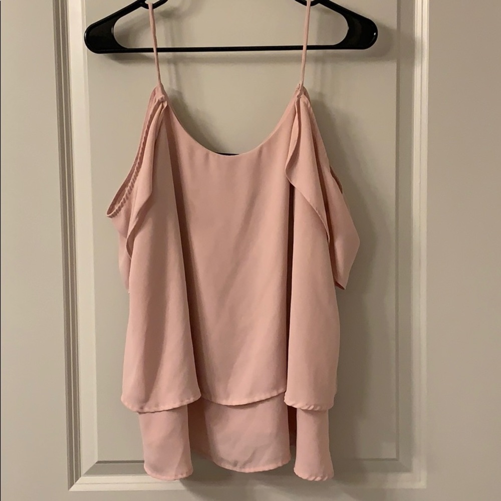 Pink chiffon top